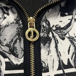 Stylish Black and White woman zipper closure with pockets Jones, New York Jacket